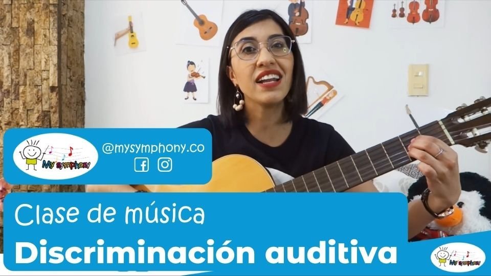 Clase de música para niños sobre discriminación auditiva